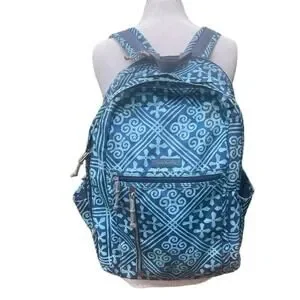 Vera Bradley Lighten Up Grand Cuban‎ Tiles Womens Backpack Blue Laptop Bag Vera Bradley Women main image 4